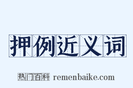 押例近义词是什么意思的图片